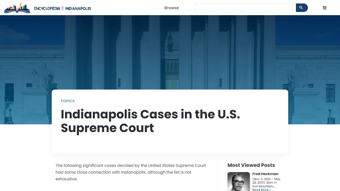 Indianapolis Cases in the U.S. Supreme Court
